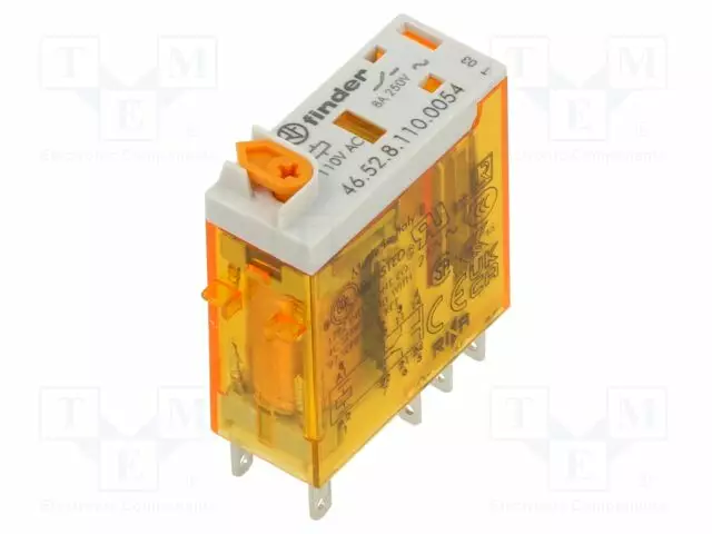 RELE - DPDT - UKELAN: 110VAC - 8A/250VAC - 8A/30VDC - Teollisuusreleet - 46.52.8.110.0054 - 1