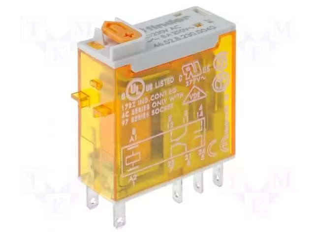 RELE - DPDT - UKELAN: 24VAC - 8A/250VAC - 8A/24VDC - Teollisuusreleet - 46.52.8.024.004 - 1