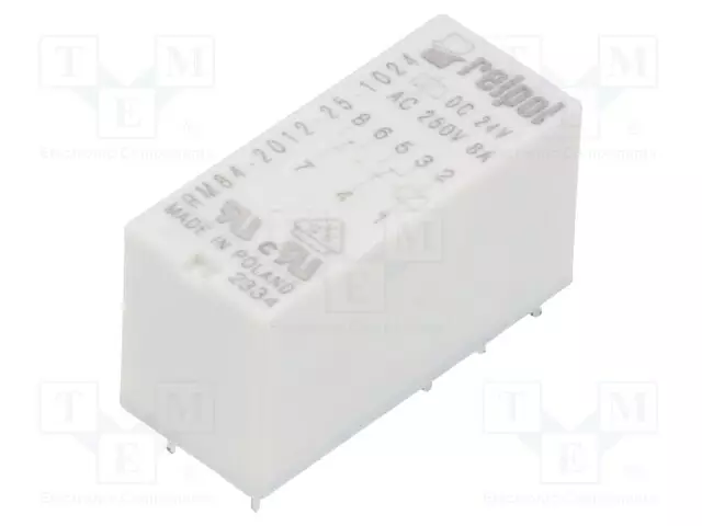 RELE - DPDT - UKELAN: 24VDC - 8A - 8A/250VAC - RM84 - Pienoisreleet - RM84-2012-25-1024 - 1