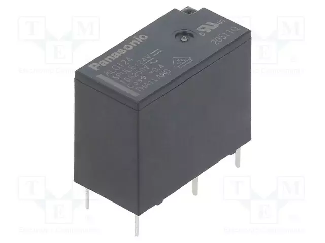 RELE - SPDT - UKELAN: 24VDC - 5A/250VAC - 5A/30VDC - Pienoisreleet - ALQ124 - 1