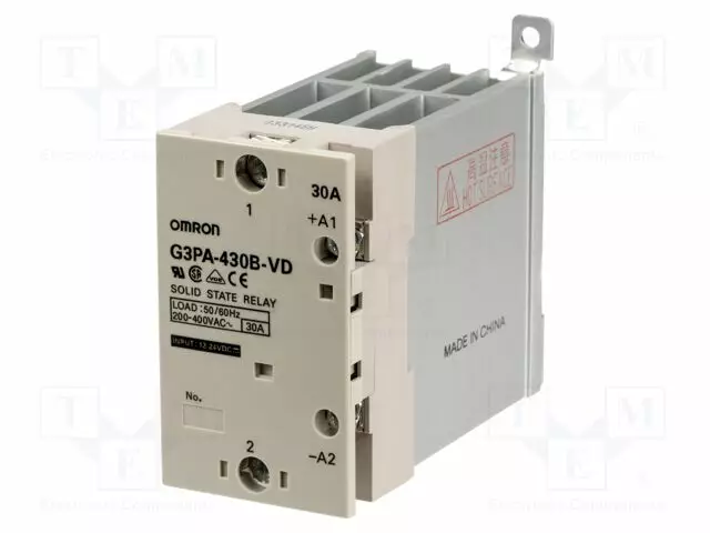 RELE: PUOLIJOHDE - 12÷24VDC - 30A - 180÷528VAC - G3PA - -30÷80°C - Puolijohdereleet - G3PA430BVD212-24 - 1