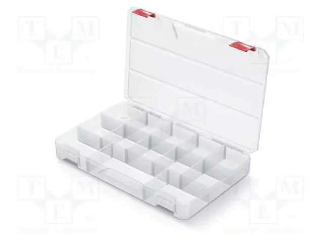 SÄILIÖ: KOLLEKTIIVI - OSIOT - LÄPINÄKYVÄ - 275X186X41MM - SQR BOX - Säiliöt ja rasiat - KSQ30204 - 1