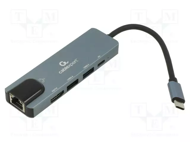 USB HUB - USB 3.1 GEN 1 - CABLEXPERT - PNP - HARMAA - PORTTIEN LUKU: 5 - Tietokonetarvikkeet - muut - A-CM-COMBO5-04 - 1