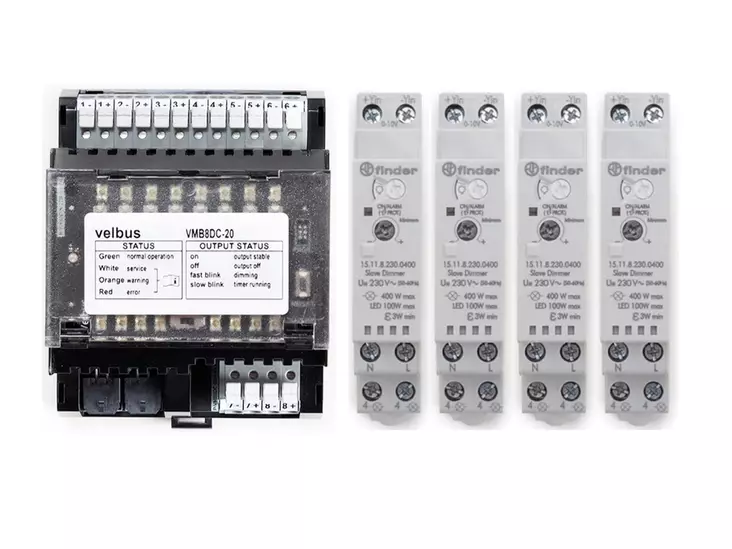 Velbus four channel dimming set - Taloautomaatio - VMBDIMSET4 - 1