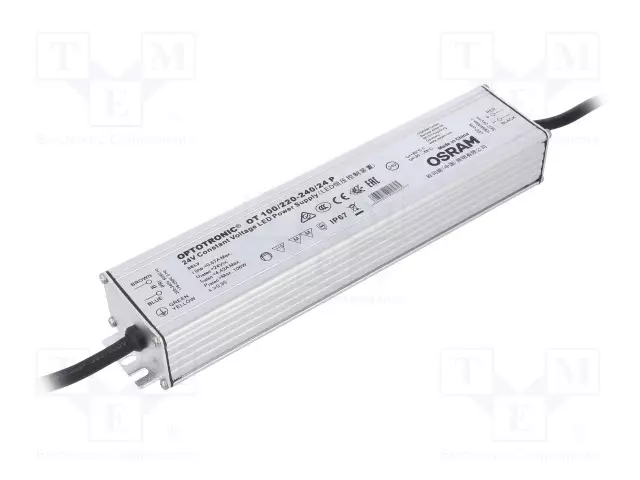 VIRTALÄHDE: IMPULSSI - LED - 100W - 24VDC - 4,16A - 198÷264VAC - IP66 - LED teholähteet - 4052899545984 - 1