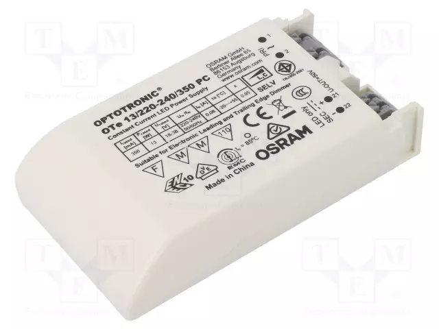 VIRTALÄHDE: IMPULSSI - LED - 13W - 18÷38VDC - 350MA - 198÷264VAC - IP20 - LED teholähteet - 4052899105324 - 1