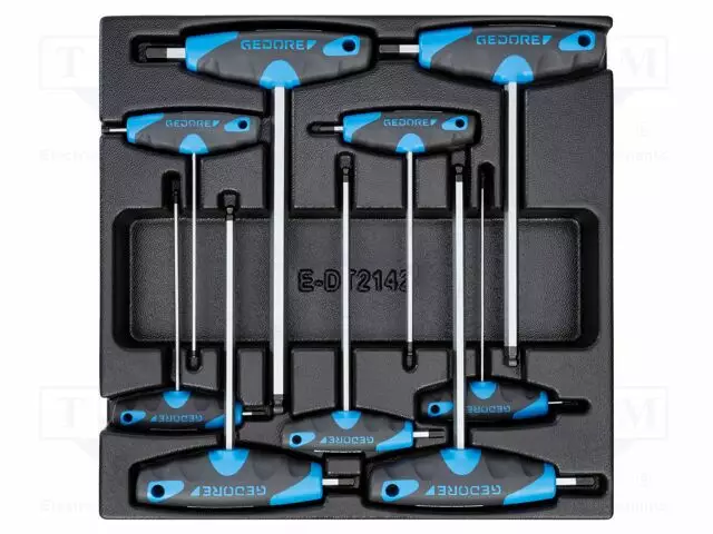 WRENCH: HEX KEY-SET - SPHERICAL - APPLICATION: TOOL TROLLEY - 9PCS. - Kuusiokolo- ja TORX avaimet - GEDORE-1543474 - 1