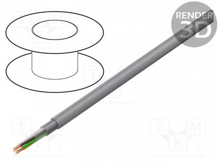 JOHTO - LIY-CY - 6X0,25MM2 - SUOJATTU,TINATTU KUPARIPUNOS - PVC - 500V - Suojatut moninapakaapelit - LIYCY6X0.25 - 1