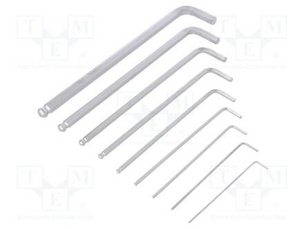 KUUSIOKOLOAVAINSARJA ,PYÖRISTETTY - KROMI-VANADIINITERÄS - Kuusiokolo- ja TORX avaimet - WIHA.07185 - 2