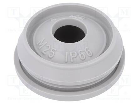 LÄPIVIENTI - ELASTOMEERI TERMOPLASTINEN TPE - HARMAA - AUKK.LKM: 1 - Läpivientirenkaat - DMS-M25 - 2