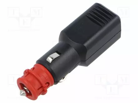 AUTO-SAVUKKEENSYTYTTIMEN PISTOKE - RUUVI TERMINAALI - 15A - MUSTA - Autopistokelaturit ja virtalähteet - PROCAR-67774015 - 2