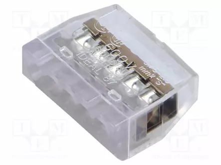 PIKALIITIN - 24A - 600V - JOHTOON - JOUSIPURISTIN - 0,75÷4MM2 - NAVAT: 1 - WAGO ja muut pikaliittimet - SCP5 - 2