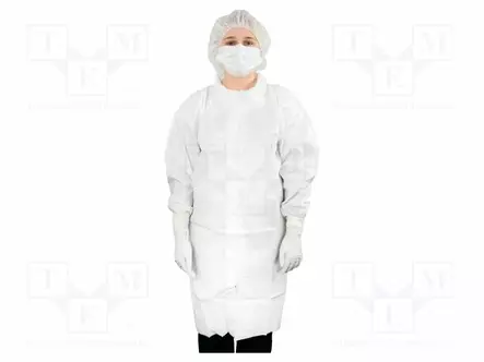 CLEANROOM-TARVIKKEET: SUOJAKANGAS - VALKOINEN - XXL (UNISEX) - ESD - Työ- ja suojavaatteet - ATS-600-5005 - 1