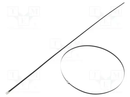 NIPPUSIDE - L: 680MM - W: 4,6MM - RUOSTUMATON TERÄS AISI 304 - 450N - Metalliset nippusiteet ja kiinnityspanna - BMSC6845 - 1