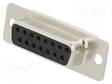 D-SUB LIITIN - PIN: 15 - PISTOKE - NAARAS - PANEELIASENNETTAVA - SUORA - HD - D liittimet - HDAB-15S-05 - 1