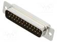 D-SUB LIITIN - PIN: 25 - PISTOKE - UROS - PANEELIASENNETTAVA - SUORA - HD - D liittimet - HDBB-25P-05 - 1