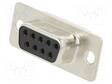 D-SUB LIITIN - PIN: 9 - PISTOKE - NAARAS - PANEELIASENNETTAVA - SUORA - HD - D liittimet - HDEB-9S-05 - 1
