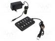 USB HUB - DC,USB A-PISTORASIA X10,USB A-PISTOKE - USB 2.0 - PNP - Tietokonetarvikkeet - muut - PC-UA0125 - 1