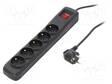 JATKOJOHTO: SUOJAUS-PISTORASIAT: 5 - 250VAC - 10A - MUSTA - Tietokonetarvikkeet - muut - R5CZ15 - 1