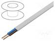 JOHTO - YDY - 2X1,5MM2 - LITTEÄ - RAUTACU - PVC - VALKOINEN - Virtajohdot metritavara - EK-YDYP-2X1.5 - 1