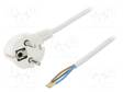 KAAPELI - 3X1MM2 - CEE 7/7 (E/F) KULMAPISTOKE,JOHDOT - PVC - 1,5M - Tietokone- ja laitejohdot - W-97165 - 1