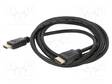 KAAPELI - HDMI-PISTOKE,MOLEMMIN PUOLIN - HDMI 1.4 - PIT: 2M - MUSTA - HDMI, DVI, DisplayPort johdot - SAVKABELCL-05 - 1