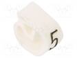 MERKIT - MERKINTÄ: 5 - 4÷10MM - PVC - VALKOINEN - -30÷80°C - CLI C - W: 7MM - Kaapeleiden merkintä - WM-0251310005 - 2