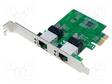 PC-KORTTI: PCIE - RJ45-PISTORASIA X2 - FULL DUPLEX,WAKE-ON-LAN - Tietokonetarvikkeet - muut - PC0075 - 1