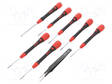 SCREWDRIVER: PRECISION-SET - PRECISION - PH00,PH000,PL1,PL2,TX03 - Ruuvimeisselit ja sarjat - WIHA.42995 - 1