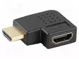 HDMI ADAPTERI -PISTORASIA,HDMI-PISTOKE 90° VASEN/OIKEA - PVC - HDMI, DVI, DisplayPort johdot - AD-HDMI-05 - 1
