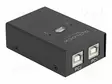 SWITCH - USB 2.0 - MUSTA - METALLI - TULO: USB B PISTORASIA X2 - USB kaapelit ja adapterit - DELOCK-11505 - 1