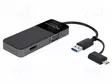 ADAPTERI - USB 3.2 GEN 1 - 0,12M - MUSTA - MUSTA - HDMI, DVI, DisplayPort johdot - DELOCK-64085 - 1