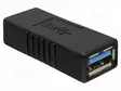 ADAPTERI - USB A RASIA,MOLEMMIN PUOLIN - LIITTIMEN VÄRI: MUSTA - USB kaapelit ja adapterit - DELOCK-65175 - 1