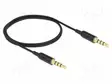 KAAPELI - JACK 3,5MM 4PIN PISTOKE,MOLEMMIN PUOLIN - 0,5M - MUSTA - Muut audio-videokaapelit - DELOCK-66075 - 1