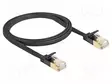 PATCH KAAPELI - U/FTP - CAT 7 - RJ45-PISTOKE,MOLEMMIN PUOLIN - 1M - PVC - RJ45 Ethernet kaapelit - DELOCK-80345 - 1