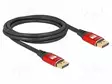 KAAPELI - DISPLAYPORT-PISTOKE,MOLEMMIN PUOLIN - DISPLAYPORT 1.4 - HDMI, DVI, DisplayPort johdot - DELOCK-80605 - 1