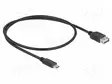 CABLE - USB 2.0 - USB A DOUBLE SIDED SOCKET,USB C PLUG - 0.5M - USB kaapelit ja adapterit - DELOCK-81535 - 1