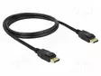 KAAPELI - DISPLAYPORT-PISTOKE,MOLEMMIN PUOLIN - DISPLAYPORT 1.2 - HDMI, DVI, DisplayPort johdot - DELOCK-83805 - 1