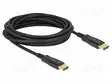 KAAPELI - HDMI-PISTOKE,MOLEMMIN PUOLIN - PIT: 5M - MUSTA - ØJOH: 5,4MM - HDMI, DVI, DisplayPort johdot - DELOCK-84075 - 1