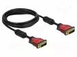 KAAPELI - DVI-D (24+1) PISTOKE,MOLEMMIN PUOLIN - DUAL LINK - 2M - HDMI, DVI, DisplayPort johdot - DELOCK-84345 - 1