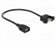 KAAPELI - USB 2.0 - USB A RASIA,MOLEMMIN PUOLIN - KULLATTU - 0,25M - USB kaapelit ja adapterit - DELOCK-85105 - 1
