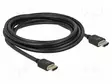 KAAPELI - HDMI-PISTOKE,MOLEMMIN PUOLIN - PIT: 3M - MUSTA - 30AWG - HDMI, DVI, DisplayPort johdot - DELOCK-85295 - 1