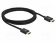 KAAPELI - HDMI-PISTOKE,MOLEMMIN PUOLIN - HDMI 2.1 - PIT: 2M - MUSTA - HDMI, DVI, DisplayPort johdot - DELOCK-85385 - 1