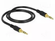 KAAPELI - JACK 3,5MM 3PIN PISTOKE,MOLEMMIN PUOLIN - 0,5M - MUSTA - Muut audio-videokaapelit - DELOCK-85545 - 1