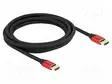 KAAPELI - HDMI-PISTOKE,MOLEMMIN PUOLIN - TEKSTIILI - PIT: 3M - MUSTA - HDMI, DVI, DisplayPort johdot - DELOCK-85775 - 1