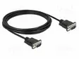 KAAPELI - D-SUB 9PIN PISTOKE,MOLEMMIN PUOLIN - PVC - PIT: 3M - MUSTA - Tietokonekaapelit ja -adapterit - DELOCK-86575 - 1