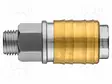 QUICK CONNECTION COUPLING - WITH BUSHING - BRASS - THREAD: OUTSIDE - Pneumatiikkatyökalut ja tarvikkeet - NEO-12-635 - 1
