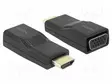 ADAPTERI - MUSTA - HDMI, DVI, DisplayPort johdot - DELOCK-65655 - 1