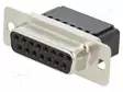 D-SUB LIITIN - PIN: 15 - PISTOKE - NAARAS - JOHTOON - SUORA - CD - D liittimet - CDA-15S-05 - 1