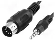 KAAPELI - DIN 5PIN PISTOKE,JACK 3,5MM 3PIN PISTOKE - 1,2M - MUSTA - Muut audio-videokaapelit - CABLE-4411.5 - 1